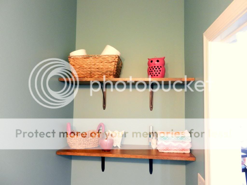 Powder Room Shelves Moving to the Country